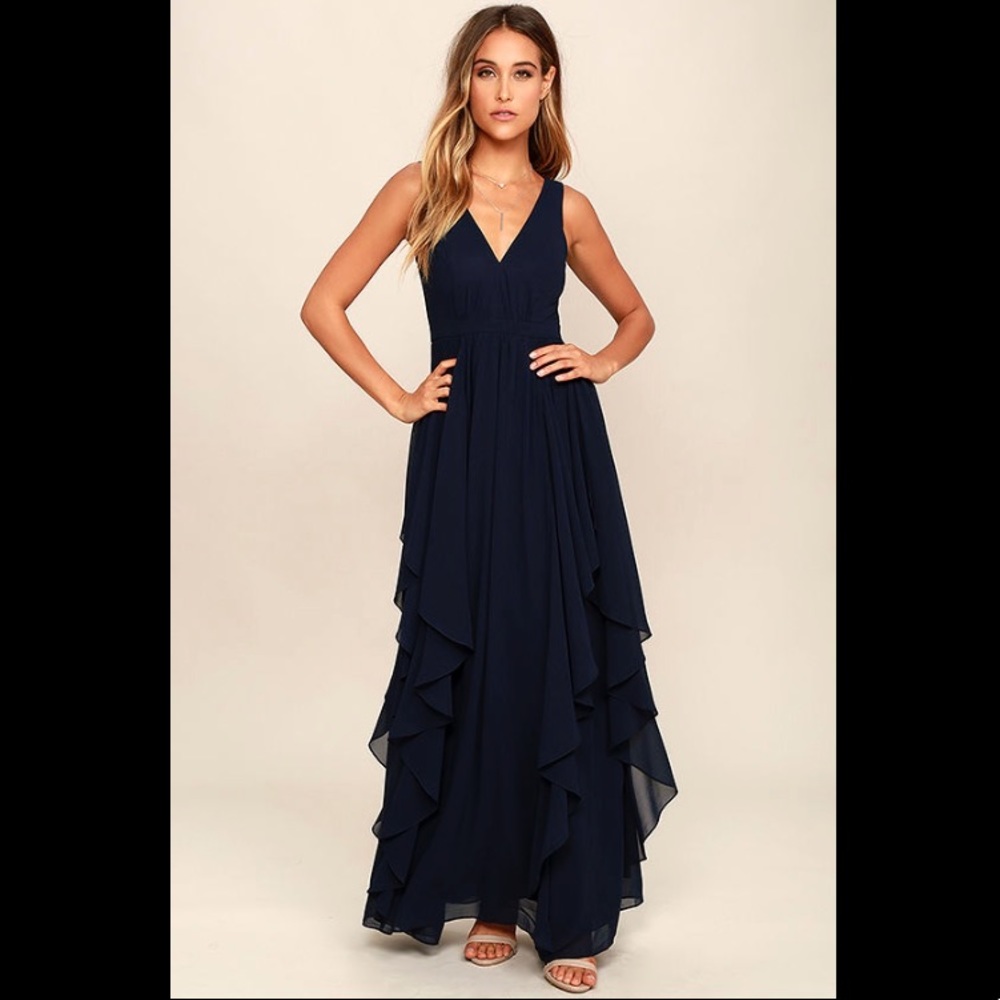 Lulus Navy Prom Dress - ‘Simply Sweet Maxi’